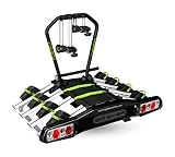 GO BIKER Portabicis de Enganche Speed para 4 Bicicletas con antirrobo portabicicletas Bola Remolque Coche