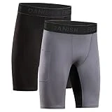 DANISH ENDURANCE Compression Tights 2-Pack (Multicolor (1x Gris, 1x Negro), M)