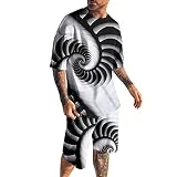 YANFJHV Chándal de talla grande para hombre 5XL – Chándal deportivo corto casual chándal de fitness chándal de dos piezas ropa de tenis ropa para correr fitness running, plata, XXXXL