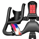 Soporte movil Bicicleta estatica Universal valido para Todos los tamaños de Smartphones Bicicleta Spinning Cinta de Correr Rodillo eliptica Entrenamiento Soporte telefono Bici (Negro)