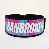 Cinturón Levantamiento de Peso, Halterofilia, Entrenamiento Funcional, Gym, Weightlifting BANBROKEN Unisex - Soporte Lumbar (M, Morado)