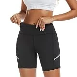 adorence Mallas Cortas Mujer, Leggins Shorts Deportivos Mujer - Ideales para Gym, Yoga y Deporte - Cintura Alta para Control de Barriga y Push Up-Negro,XS