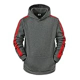 Sudadera con capucha para hombre de manga larga, informal, clásica, monocolor, versátil, adecuada para deporte, cómoda, camiseta de sudor para hombre, A-gris., XL