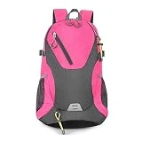 BAUBUY Mochila De Exterior Unisex De 40L, Mochila De Viaje De Gran Capacidad, Mochila De Ocio Impermeable For Montañismo, Mochila Deportiva For Senderismo (Color : Rosa, Size : 40L)