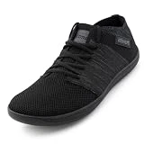 Hitmars Barefoot Hombre Zapatillas Minimalistas Mujer Zapatos Descalzos Barefoot Shoes Deportivas Running Escarpines Calzado Descalzo Zapatillas Deporte N-1 Negro 44 EU