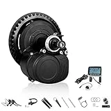TSDZ2B 36V 250W 48V 500W Sensor de Torque, Tongsheng Motor de Accionamiento Medio Versión 2022 Kit de Conversión de Bicicleta Eléctrica con Freno de Disco Pantalla VLCD5