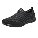 Zapatillas deportivas para mujer, transpirables, para caminar, cojín de aire, para correr, correr, color blanco, 02 negro., 37 EU