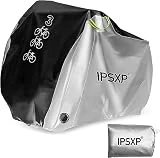 IPSXP Funda para Bicicleta, 210T Cubierta Impermeable para Bicicleta Protección UV Anti Polvo Lluvia con Orificios de Bloqueo para Bicicleta de montaña/Bicicleta de Carretera/Bicicleta de Ruta