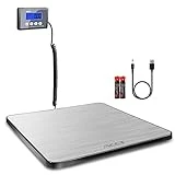 ACCT balance colis 400lb, Balanza Postal con Función de Retención/Apagado Automático/Tara, Balanza de Envíos para Paquetería/Pequeña Empresa/Equipaje/Oficina, Balanza Pesada con Baterías y Cable USB