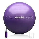 PROIRON Pelota de Pilates 75cm- Fitball Anti-Burst con Patrón de Pose Grueso Pelota de Ejercicio,Yoga, Fitness, incluidos Bomba (púrpura)