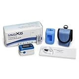 MedX5 Oxímetro de Pulso, Pulsómetro con Accesorios EXTRA, Pulsioximetro, Medidor de pulso, certificado en Alemania