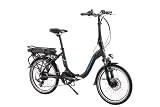 F.lli Schiano Solar Bicicleta eléctrica Plegable, Unisex-Adult, Negra, 20''