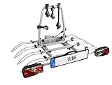 EUFAB 11514 Luke - Portabicicletas de Enganche para 4 Bicicletas
