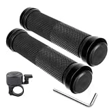 Puños Bicicleta Montaña-Accesorios Bicicleta Montaña-Puños MTB Manillar-Bicicletas Montaña Adulto y Niño-Accesorios Bicicleta MTB, BMX, Scooter, Bicicleta Plegable+Timbre de Bici (Puños rectos)