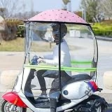 Cubierta De Lluvia Para Motocicleta, Paraguas De Coche, Dosel De Coche Eléctrico, Cubierta Impermeable De Lluvia Para Scooter De Movilidad, Cubierta De Paraguas De Dosel De Coche Con Batería,Rosado,B