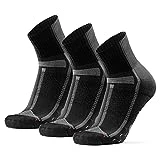DANISH ENDURANCE 3 Pares Calcetines de Running, Antiampollas, Calcetines Técnicos para Deporte, Hombres y Mujeres, Negro/Gris, 39-42