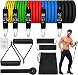 Bandas de Resistencia Crossfit 12 Piezas Bandas Elásticas Musculación con 5 Diferentes Niveles Gomas Elasticas musculacion para Gimnasio en Casa Yoga
