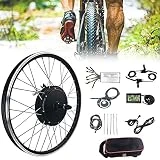 ATSUKO Kit de Conversión para Bicecleta Eléctrica con 48V 35A Controlador sin Escobillas, Kit de Motor Rueda Trasero 1500W, Kit de Bicicleta Eléctrica Impermeable,SpinningFlywheel-27.5'