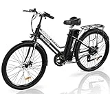 EVERCROSS EK8S Bicicleta Eléctrica Adultos, 26'’ E-Bike con pedaleo asistido - Motor 250W, Batería 36V 12AH, 15/20/25 KM/H, 120KG Carga Máxima, Bici Eléctricas de Montaña para Mujeres Hombres