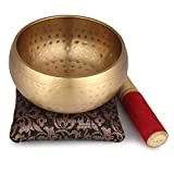 Cuenco tibetano de meditación de Zap Impex  para yoga, de color dorado