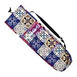 Yardwe Refuerzos para Yoga Mochila para Comida Bolsa Deportiva Bolsa De Lona Esterilla De Yoga Bolsa De Transporte Tirantes Estampados