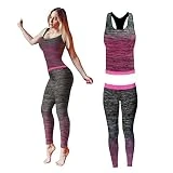 FM London Vest Top And Leggings - Conjunto Ropa Deportiva, Rosa, Talla Única (Talla del Fabricante 8-14)