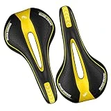 INOOMP Almohadilla De Sillín Ejercicio Carretera Y Comodidad Mtb Para Asiento De Carretera Hombres Unisex Cojín Eléctrico Amarillo Bicicleta Profesional Ciclismo Para