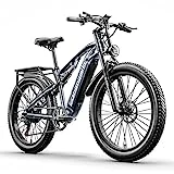 MX05 bicicleta de montaña eléctrica para adultos, motor octágono 48V15AH batería, 26 pulgadas neumático de playa suspensión completa bicicleta eléctrica con frenos de aceite dobles