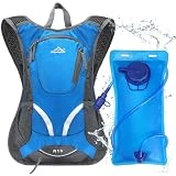 Neloheac Mochila Bicicleta Montaña Impermeable, Mochila Hidratacion con Bolsa de Agua de 2L, Mochila Ciclismo Hombre Mujer para Trail Running Camping Maratón