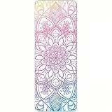 FANSU Esterilla de Yoga Antideslizante, 1.0mm Esterilla Yoga Plegable Suave Caucho Yoga Mat para Pilates Ejercicios Fitness Gimnasia Estiramientos (183x68cm,Lujo étnico 9)