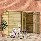 Tidyard Cobertizo de jardín Caseta de Jardín,Cobertizo Jardin Exterior,Cobertizos de Almacenamiento,Cobertizos para Herramientas,Cobertizo de Bicicletas de jardín Pino impregnado 232x110x170cm