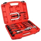 Juego de 16 piezas de herramientas de extractor de sello y carrera de cojinete de boquilla de orificio ciego, juego de extractor de martillo deslizante y extractor de cojinete de rueda en forma de U