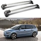HqSgdMn Portaequipajes para Techo de Coche, Barras transversales para Citroen C4 Grand Picasso 2014+, Aluminio, portaequipajes en la azotea portabicicletas para Kayak