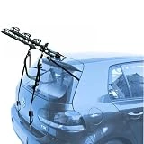 Portabicicletas trasero para coche de 3 bicicletas, compatible con Volkswagen Sharan Rails 5P 04 – 09, portabicicletas de transporte para 3 bicicletas, capó, carga máxima de 45 kg, protección de