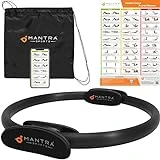 MANTRA SPORTS Aro Pilates - Anillo de Pilates Resistencia - Círculo Mágico aparatos para Hacer Ejercicio casa para Abdominales, piernas - los Muslos Internos y Externos – Mejora Fitness y Postura