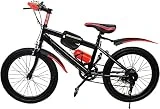 RainWeel Bicicleta de 20 pulgadas, 6 velocidades, bicicleta de montaña para adultos, bicicleta de alto carbono, capacidad de carga de 85 kg (rojo)