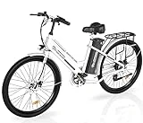 EVERCROSS EK8S Bicicleta Eléctrica Adultos, 26'’ E-Bike con pedaleo asistido - Motor 250W, Batería 36V 12AH, 15/20/25 KM/H, 120KG Carga Máxima, Bici Eléctricas de Montaña para Mujeres Hombres