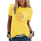 Camisetas de manga corta para mujer, sudaderas estampadas para mujer, blusa suelta suave, camiseta vintage, cuello redondo, túnica elástica, camiseta de yoga, ligera, delgada, camiseta de fitness,