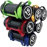 Sandbag Fitness Pesas Ajustables Bolsa de Arena con 6 Asas Bolsas de Arena Entrenamiento Muy Adecuado Levantamiento de Pesas, Correr,Yoga, Mancuernas Power Bag,White 30kg (Empty Leather)