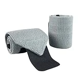 Clicitina Muñequera Deportiva Protectora 2PCS Soporte Bracer Muñequera Muñequera Ajustable Equipo de Fitness y Yoga Pelotas De Fitness (Gray,Balck, One Size)
