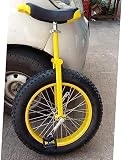 ELzEy Monociclo Bicicleta 20 Pulgadas Ruedas Adulto Monociclo Junior Juventud, Pedal Ajustable Bicicleta Altura Bicicleta (Color : Giallo, Size : 20 Inch)