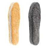 2 Pares Plantillas de Lana Plantillas Invierno de Piel Oveja de Vellón para las Mujeres y Hombres Caliente Plantillas Borreguito Transpirable Plantillas Interiores para Botas y Zapatos 43EU