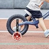 Ruedas estabilizadoras, 2 unidades de luz estroboscópica para bicicleta, modernas ruedas de silencio para niños, herramienta de aprendizaje (rueda auxiliar intermitente - rojo)