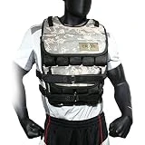 Chaleco lastrado para entrenamiento Cross101, ajustable, de camuflaje, con hombreras - c10160p, 27.2 kg