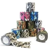 aHn Venda Cohesiva 12 Pack 5cm x 4,5m Venda Autoadhesiva Elástica Venda Deportiva Cinta Crossfit Primeros Auxilios Hinchazón Esguince Vendaje Mascotas (CAMUFLAJE MULTICOLOR)