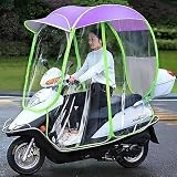 Cubierta De Lluvia Para Motocicleta, Paraguas De Scooter De Motor Completamente Cerrado, Sombrilla De Movilidad Y Cubierta De Lluvia Impermeable,Púrpura,B