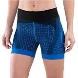 HOKO - Malla Corta de Compresión Uniforme Naomi para Mujer | Mallas para Running, Gimnasio o Deporte | Elástica sin Goma | Comodidad y Elegancia en Cada Paso | 2 Bolsillos | Color Azul, Talla L