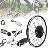ATSUKO Kit de Conversión para Bicecleta Eléctrica 48V 1500W Kit de Conversión de Bicicleta Rueda Trasera con 48V 35A Controlador, Motor de Rueda de Cubo sin Escobillas,SpinningFlywheel-27.5'