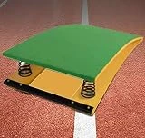 OM-PDD Trampolín de Gimnasia para niños Grandes para bóveda, trampolín Antideslizante, Fieltro, Muelle Grueso, Duradero, Rojo/Verde