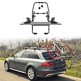 Menabo Portabicicletas para 3 bicicletas Ford Focus 1998 – 2022 | Portabicicletas trasero plegable desmontable ligero accesorio soporte de aluminio negro plata